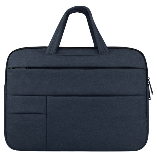 Universal Multiple Pockets Wearable Oxford Cloth Soft Portable Leisurely Handle Laptop Tablet Bag, For 15.6 inch and Below Macbook, Samsung, Lenovo, Sony, DELL Alienware, CHUWI, ASUS, HP (navy)