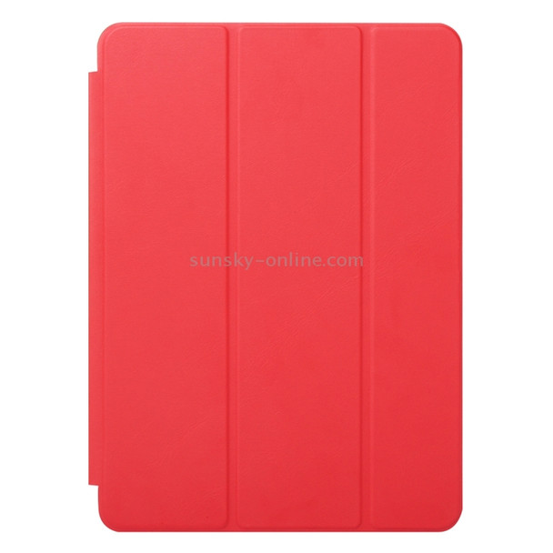 Horizontal Flip Solid Color Leather Case with Three-folding Holder & Wake-up / Sleep Function for iPad Pro 9.7 inch(Red)