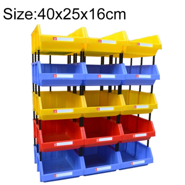 Thickened Oblique Plastic Box Combined Parts Box Material Box, Random Color Delivery, Size: 40cm x 25cm x 16cm