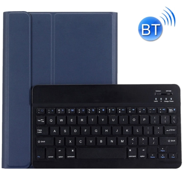 For  iPad 9.7 (2018) & iPad Air & Air 2 & iPad Pro 9.7 & New iPad 9.7 inch (2017) Ultra-thin ABS Bluetooth Keyboard Horizontal Flip Leather Case with Holder(Dark Blue)