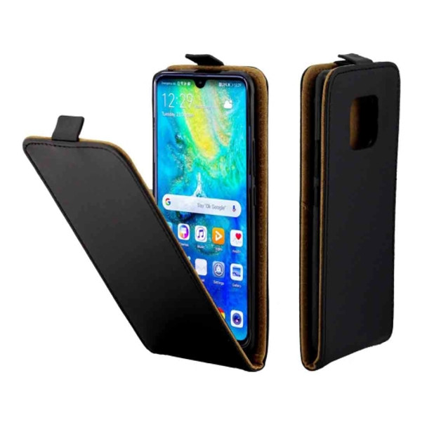 Business Style Vertical Flip TPU Leather Case for Huawei Mate 20 Pro, with Card Slot (Black)