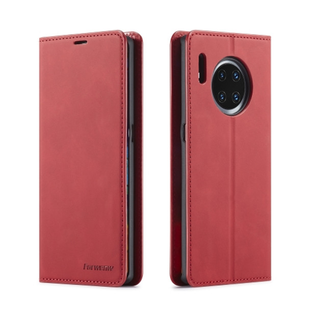 For Huawei Mate 30 Forwenw Dream Series Oil Edge Strong Magnetism Horizontal Flip Leather Case with Holder & Card Slots & Wallet & Photo Frame(Red)