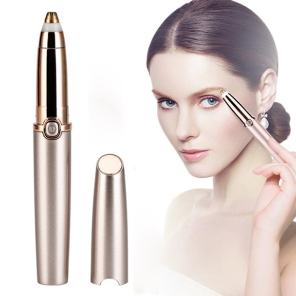 Push Button Electric Eyebrow Trimmer Automatic Hair Removal Device(Rose Gold)