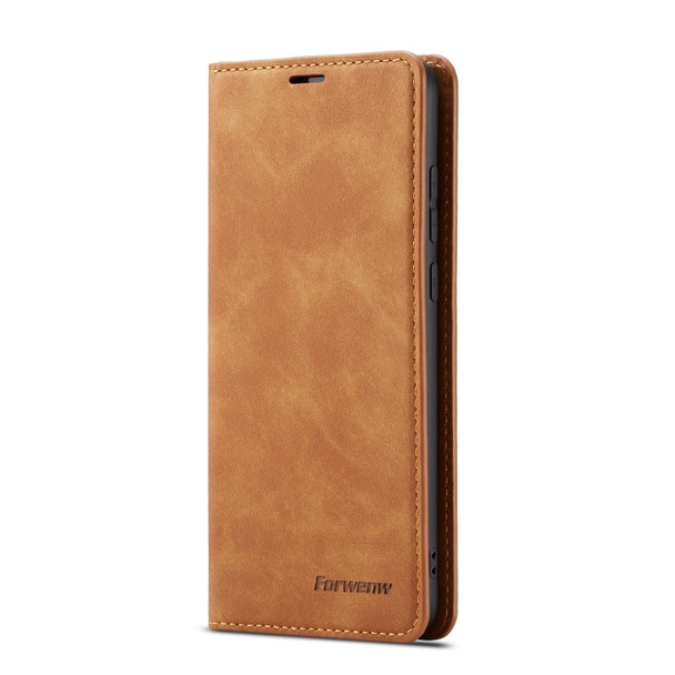 For Huawei P30 Forwenw Dream Series Oil Edge Strong Magnetism Horizontal Flip Leather Case with Holder & Card Slots & Wallet & Photo Frame(Brown)