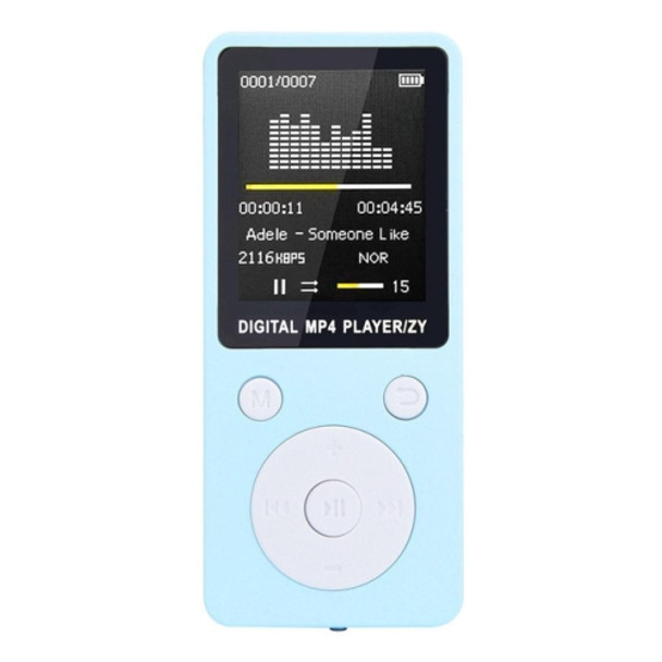 Portable MP4 Lossless Sound Music Player FM Recorder Walkman Player Mini Support Music, Radio, Recording, MP3, No Memory(Blue)