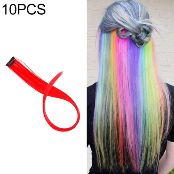 10 PCS Chemical Fiber Wig One-Step Gradient Color Single Card Wig, Stretched Length:24inches(27#)