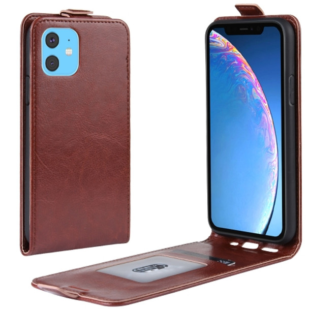 Crazy Horse Vertical Flip Leather Protective Case for iPhone 11(Brown)