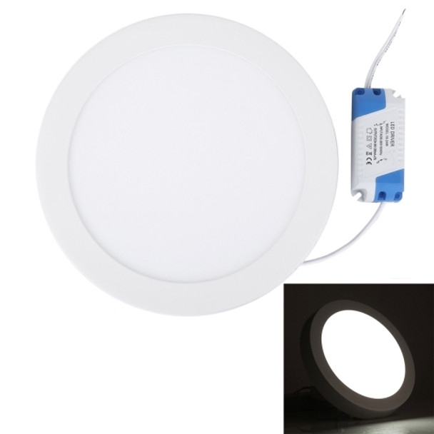 18W 22.5cm Round Panel Light with LED Driver, 90 LED SMD 2835, Luminous Flux: 1480LM, AC 85-265V, Surface Mounted