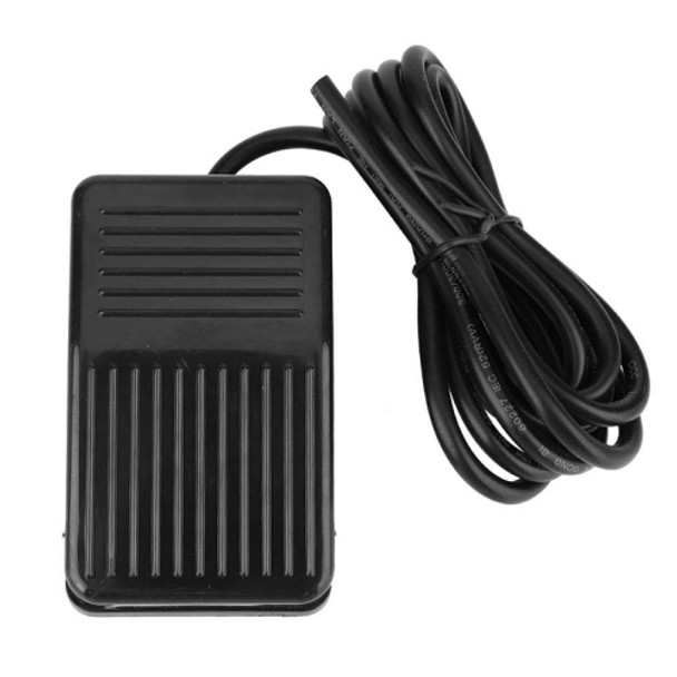 TFS-01 AC 250V 10A Anti-slip Plastic Case Foot Control Pedal Switch, Cable Length: 1m(Black)