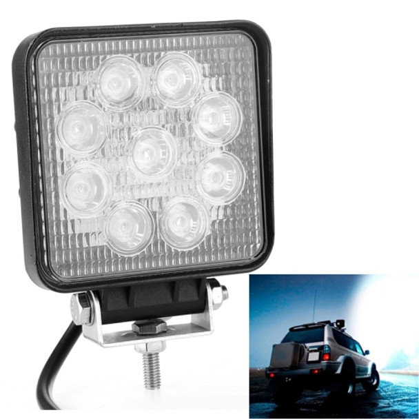 27W Bridgelux 2150lm 9 LED White Light Floodlight Engineering Lamp / Waterproof IP67 SUVs Light, DC 10-30V(Black)