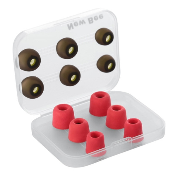 New Bee 12 PCS Silicone Earbuds & Memory Foam, For All In-Ear Earphone(Red)