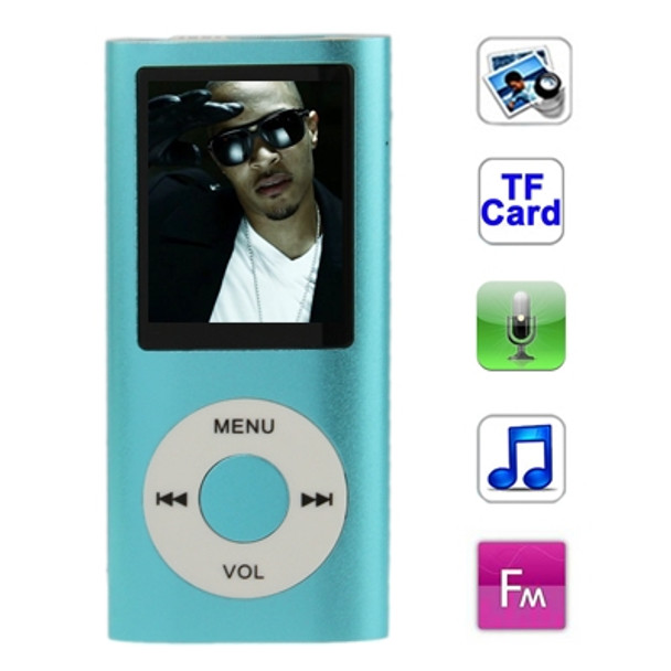 1.8 inch TFT Screen Metal MP4 Player with TF Card Slot, Support Recorder, FM Radio, E-Book and Calendar
