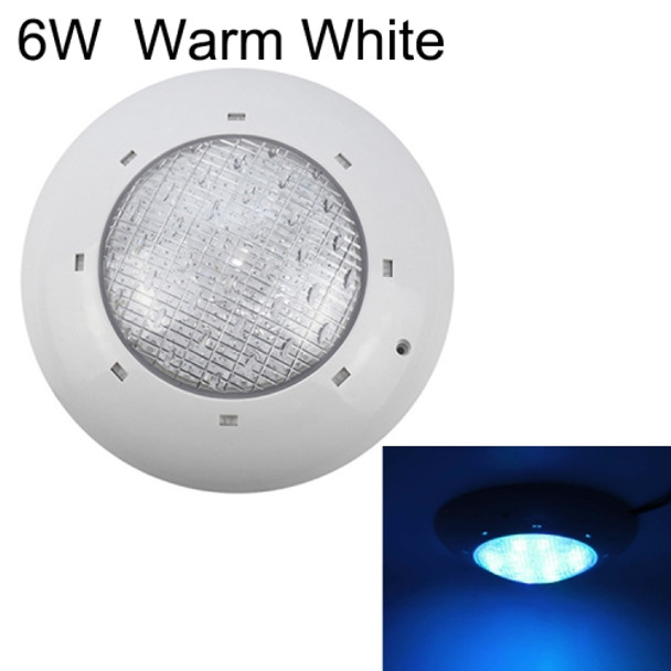 6W ABS Plastic Swimming Pool Wall Lamp Underwater Light(Warm White)