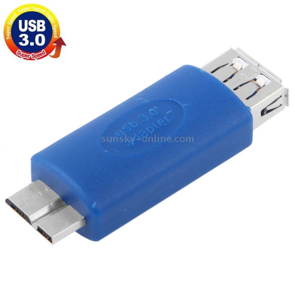 Super Speed USB 3.0 AF to USB 3.0 Micro-B Male Adapter(Blue)