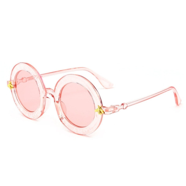 Women Vintage Round Frame Gradient Shades Sun Glasses(Pink)