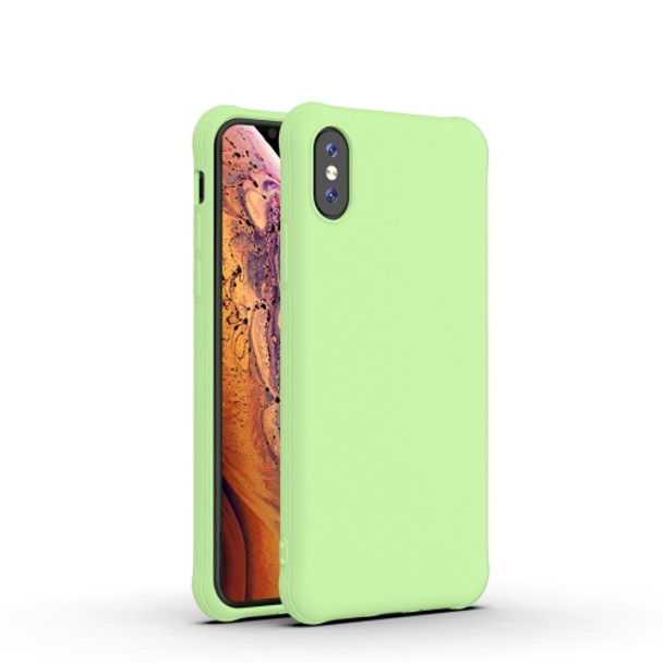 For iPhone XR Shockproof Frosted Ultra-thin TPU Protective Case(Matcha Green)