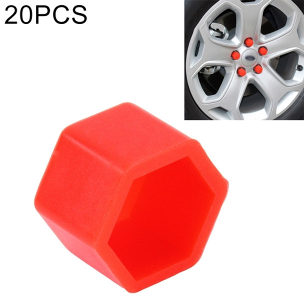 20 PCS Silicone Luminous Car Hubcap(Red)