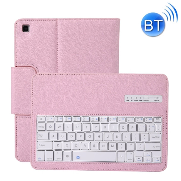 SA720 Detachable Bluetooth Keyboard + Litchi Texture PU Leather Protective Cover with Holder for Galaxy Tab S5e 10.5 T720/T725 (Pink)