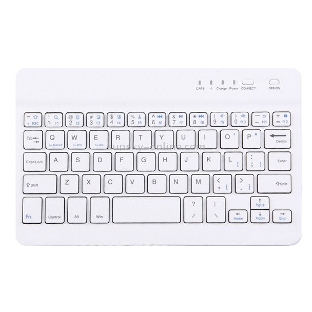 Mini Universal Portable Bluetooth Wireless Keyboard, Compatible with All Smartphone / Tablets with Bluetooth Functions(White)