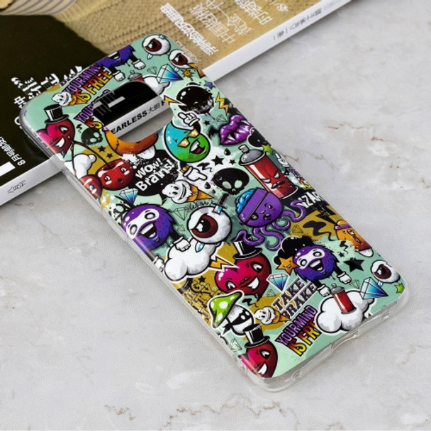 Luminous Rubbish Pattern Shockproof TPU Protective Case for Huawei Mate 20 Pro