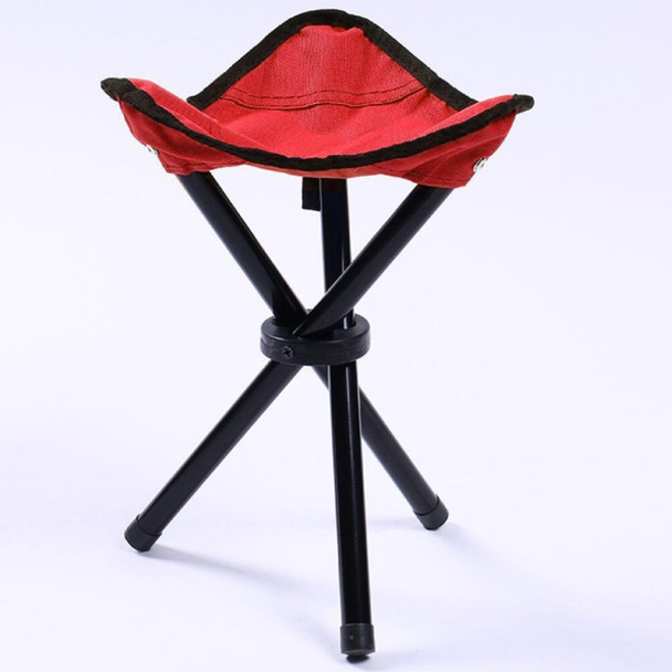 Hiking Outdoor Camping  Fishing Folding Stool Portable Triangle Chair Maximum Load 100KG Folding Chair Size:22 x 22 x 31cm(Red)