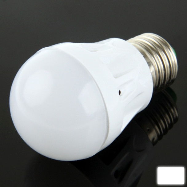 E27 3W Ball Steep Light Bulb, 10 LED SMD 2835, White Light, AC 220V