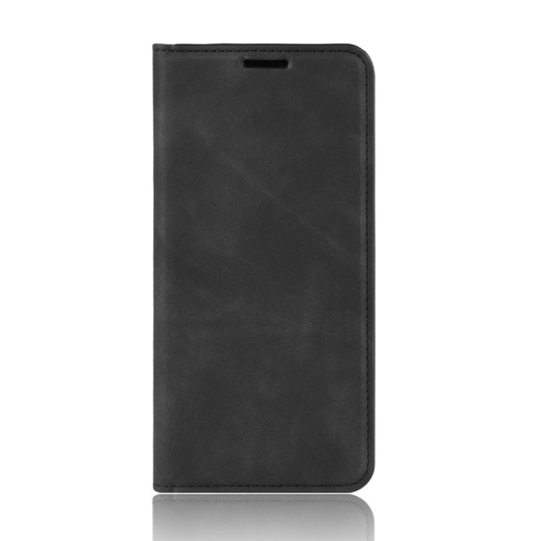 For Huawei P40 Retro-skin Business Magnetic Suction Leather Case with Holder & Card Slots & Wallet(Black)