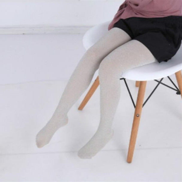Girls Fashion Bright Silk Children Socks Bottoming Pantyhose, Size:L(Blue)