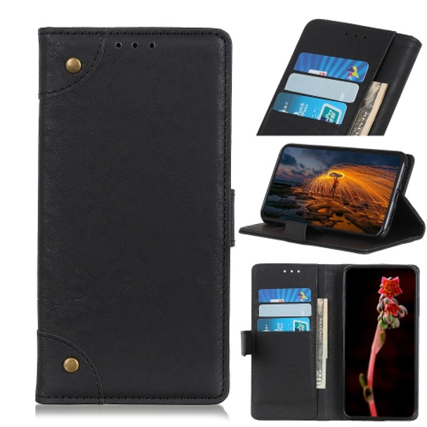 For Xiaomi Redmi Note 9 Pro / Note 9 Pro Max Copper Buckle Retro Crazy Horse Texture Horizontal Flip Leather Case with Holder & Card Slots & Wallet(Black)