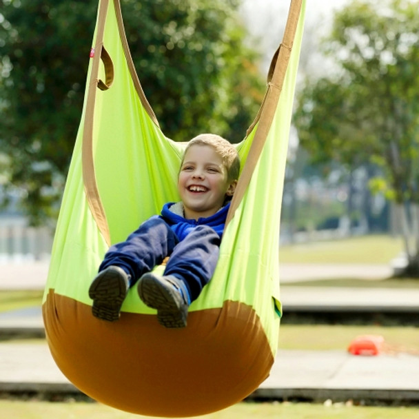 Adult and Children All-cotton Canvas Swing Outdoor Sports Toys Hanging Hammock, Size: 55*75*145cm, Random Color Delivery