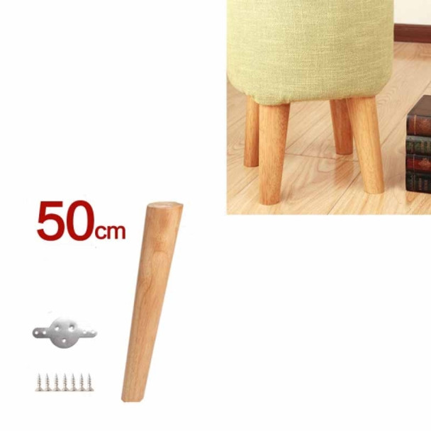 Solid Wood Sofa Foot Table Leg Cabinet Foot Furniture Chair Heightening Pad, Size:50 cm, Style:Tilt(Wood Color)