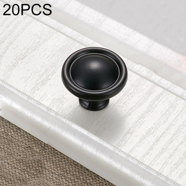 20 PCS 4121C Simple Cabinet Door Handle Drawer Wardrobe Zinc Alloy Handle (Black)