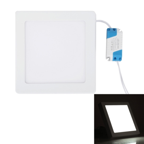 12W 17cm Square Panel Light Lamp with LED Driver, 60 LED SMD 2835, Luminous Flux: 860LM, AC 85-265V, Surface Mounted