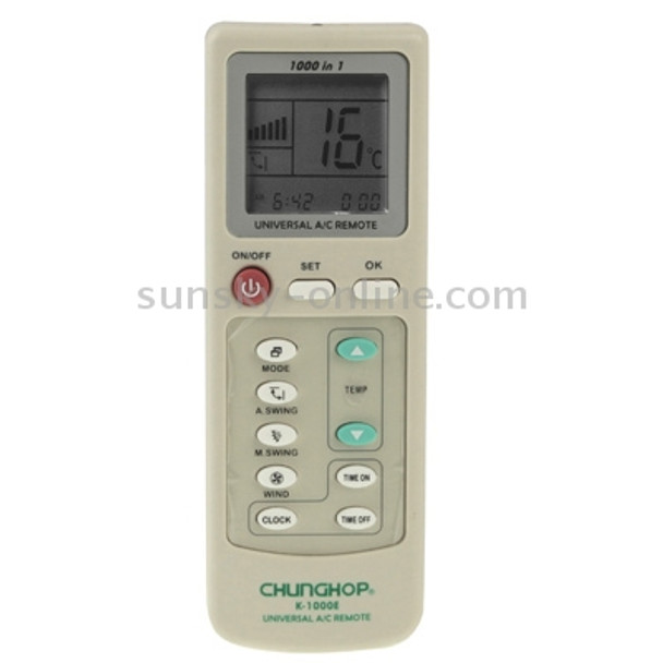 Chunghop Universal A/C Remote Control (K-1000E)