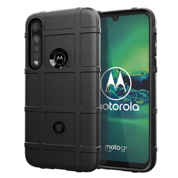 For Moto G8 Plus Full Coverage Shockproof TPU Case(Black)