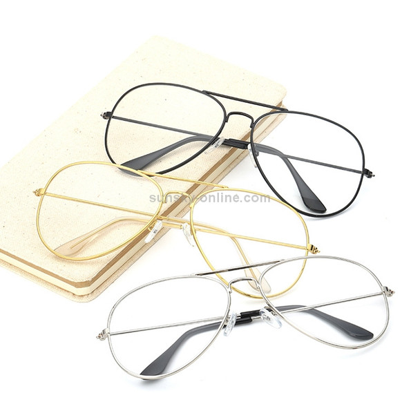 2 PCS Fashion Oversize Men Women Clear Lens Eyeglasses, Random Color