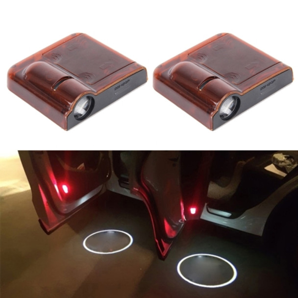 2 PCS LED Ghost Shadow Light, Car Door LED Laser Welcome Decorative Light, Display Logo for KIA K2 Car Brand(Red)
