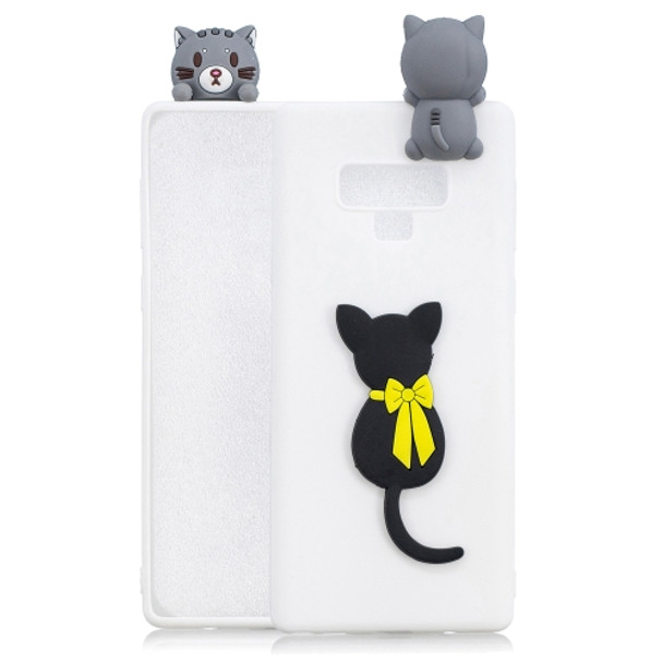 For Galaxy Note 9 3D Cartoon Pattern Shockproof TPU Protective Case(Little Black Cat)