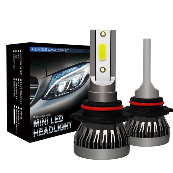 2 PCS 9005 / HB3 / H10 18W 3000LM 6000K IP68 Mini LED Headlight Bulbs High Beam Conversion Kit DC 9-36V(Cool White)
