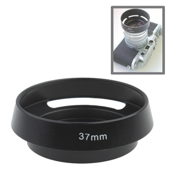 37mm Metal Vented Lens Hood for Leica(Black)