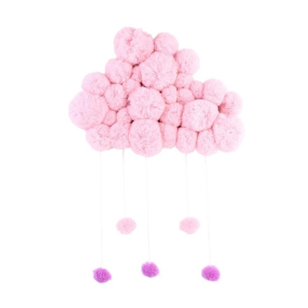 DIY Children Room Girl Room Decoration Hair Ball String Ornaments(Pink)