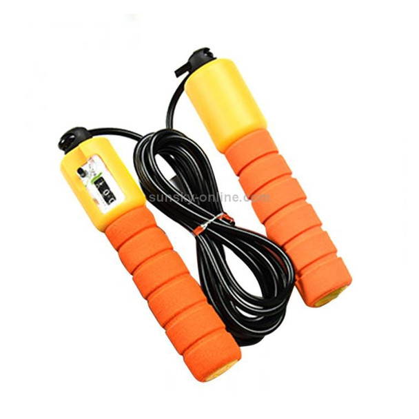 Jump Ropes with Counter Sports Fitness Adjustable Fast Speed Counting Jump Skip Rope Skipping Wire(Orange)