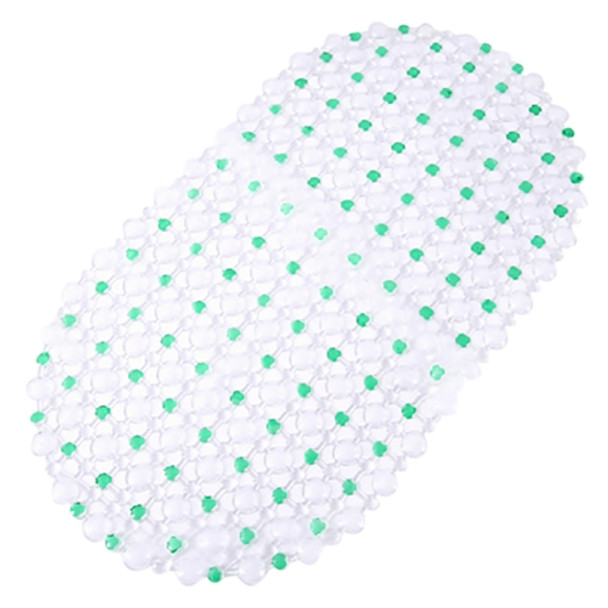 Non-slip PVC Bath Mat Bathmat Bathroom Shower Pad, Size : 36x67cm(Green)