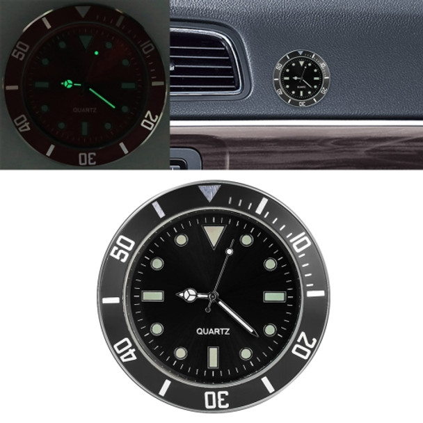 Car Paste Clock Car Luminous Watch(Black)