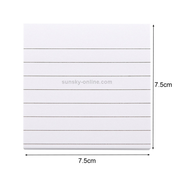 5 PCS Simple Kraft Paper Horizontal Line Small Note Book Square Message Note N Times Post It(White)