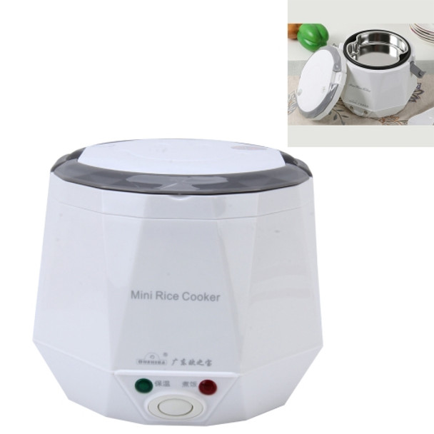 OUSHIBA Car Auto C3 Mini Multi-function Rice Cooker 12V 1.3L Volume for Rice Soup Noodles Vegetable Dessert(White)