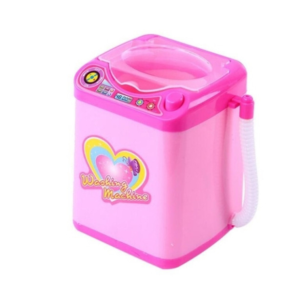 Mini Electric Washing Machine Pretend Play Children Furniture Toys(Pink)