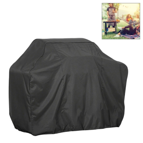 Outdoor Anti-UV Waterproof Dust-proof 210D Oxford Cloth BBQ Square Protective Bag Charcoal Barbeque Grill Cover, Size: 145x61x117cm (Black)