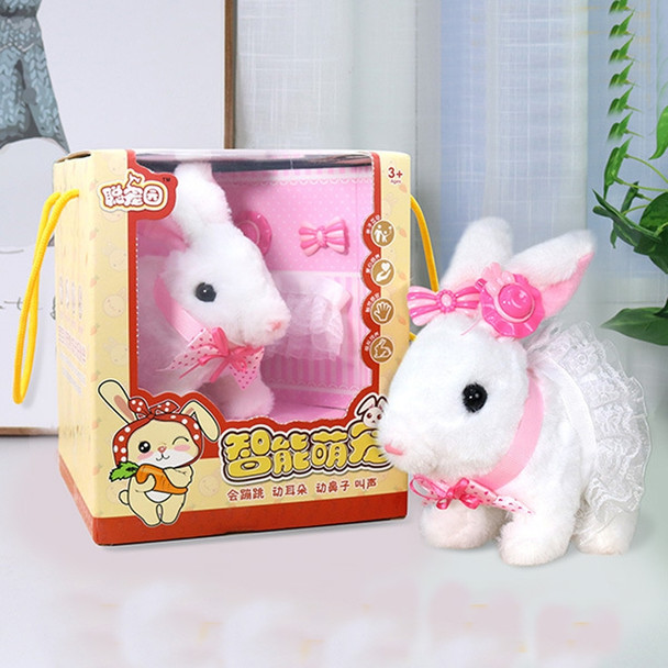 Cute Children Electric Sound Control Simulation Plush Pet Machine Toy(Rabbit)