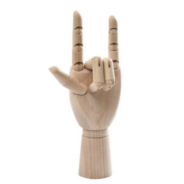 Wooden Doll Hand Joint Movable Hand Model Wooden Hand Art Sketch Tool, Size:10 Inch(Right Hand)